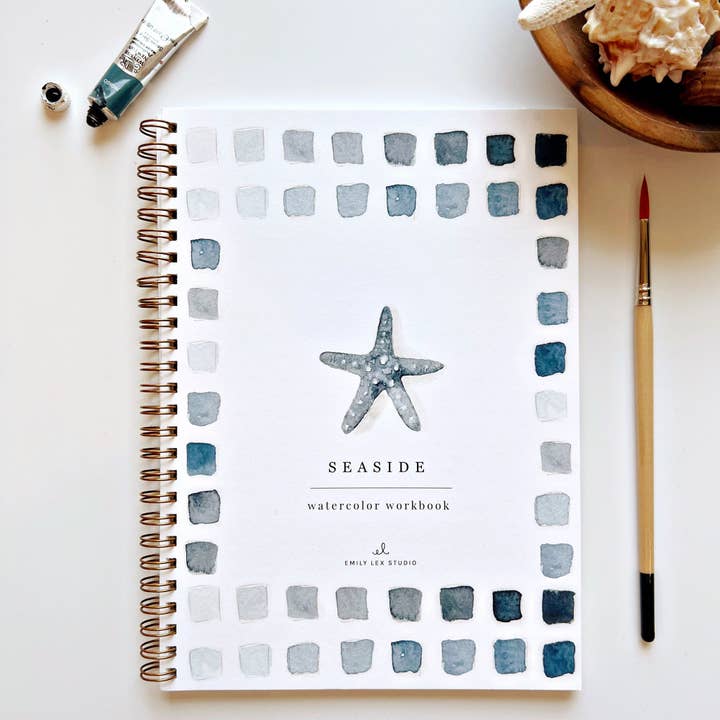 Emily Lex Studio - Seaside Watercolor Workbook - The Merri Artist - merriartist.com