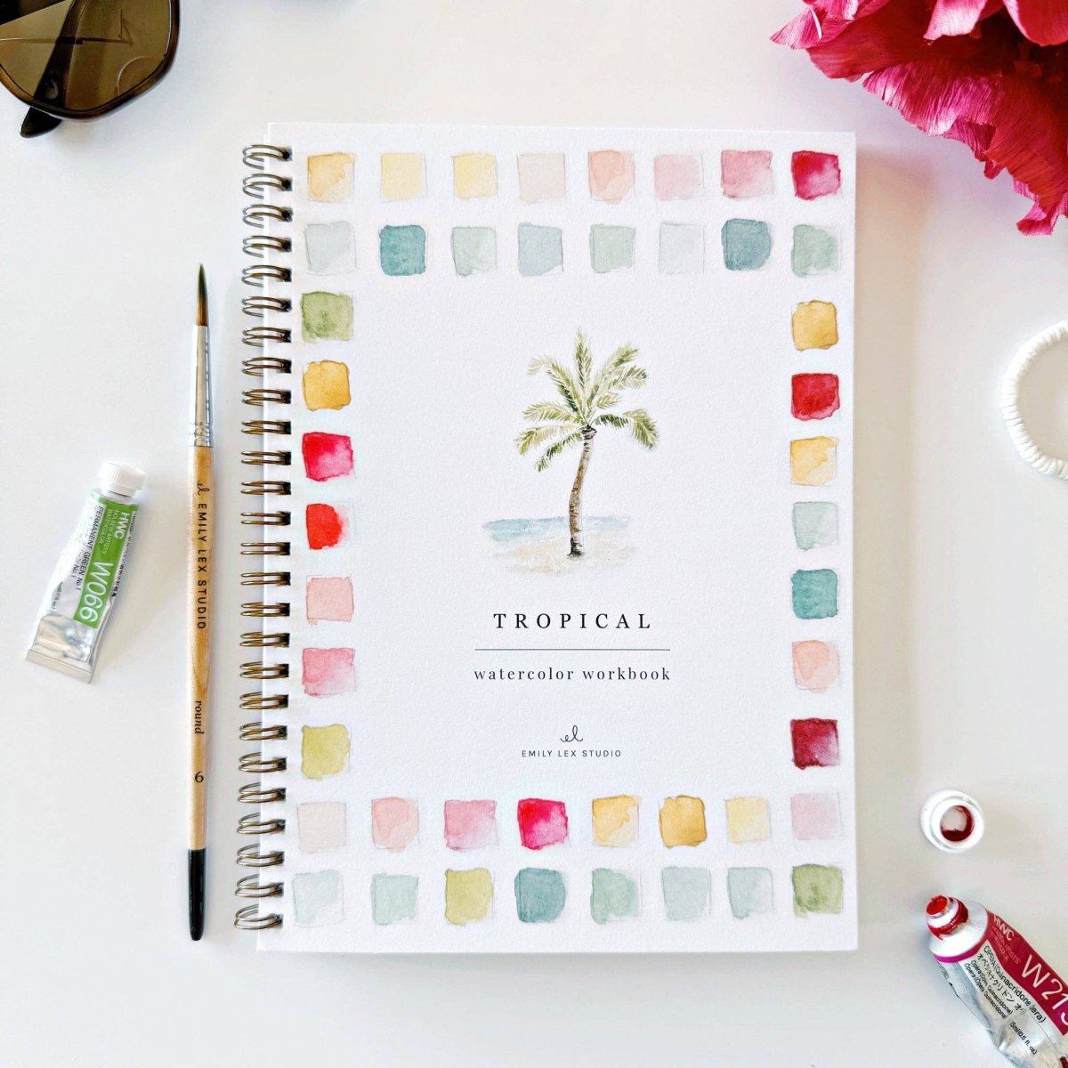 emily lex studio - Tropical watercolor workbook - The Merri Artist - merriartist.com