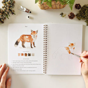 emily lex studio - Woodland watercolor workbook - The Merri Artist - merriartist.com