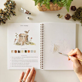 emily lex studio - Woodland watercolor workbook - The Merri Artist - merriartist.com