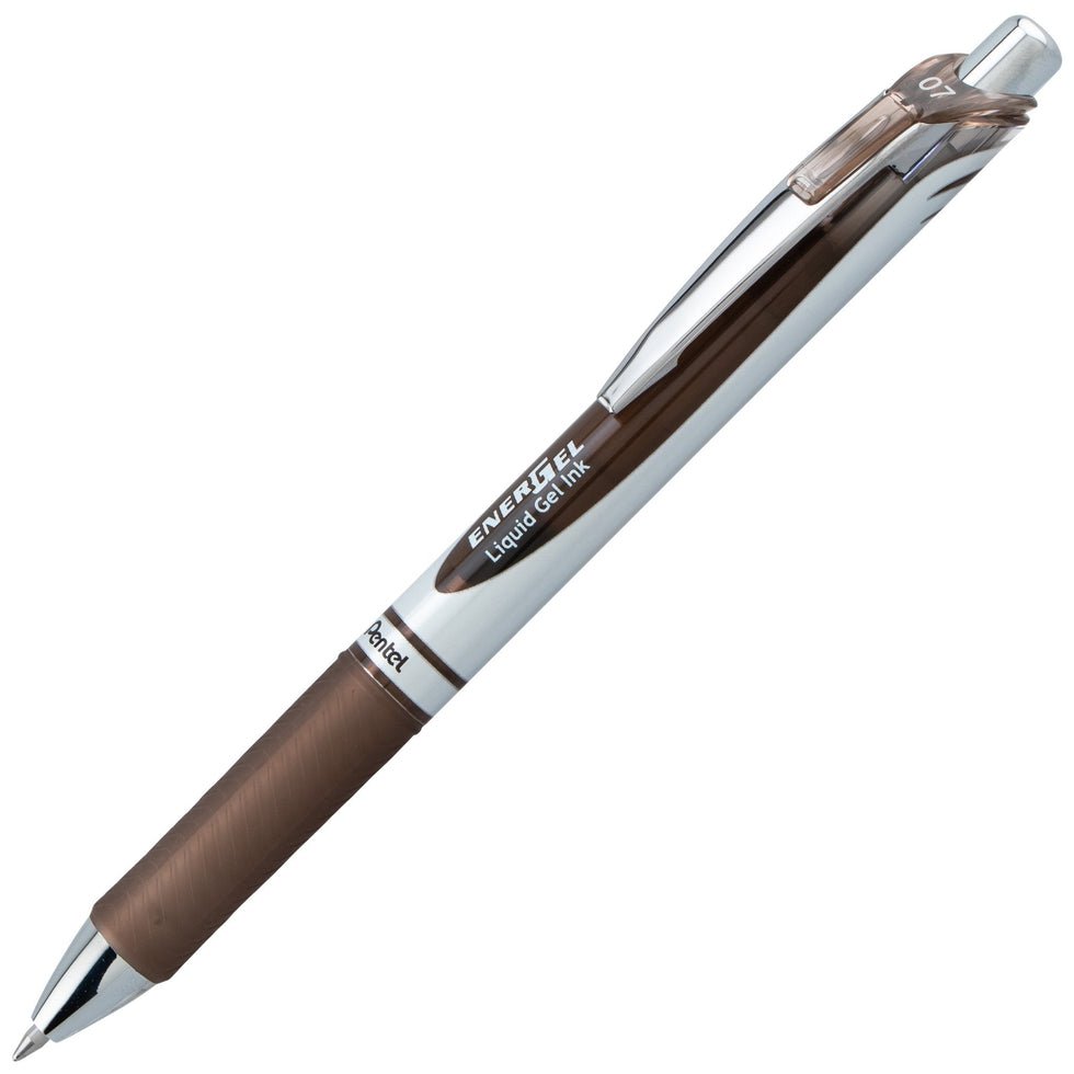EnerGel RTX Retractable Liquid Gel Pen, (0.7mm) Medium line, Sepia Ink - The Merri Artist - merriartist.com