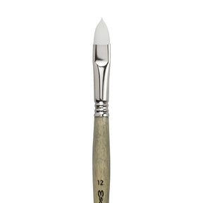 Escoda Perla Toray White Synthetic - Filbert 12 - The Merri Artist - merriartist.com