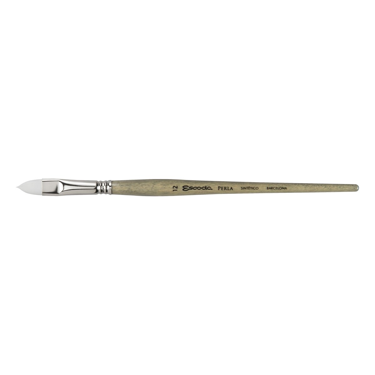 Escoda Perla Toray White Synthetic - Filbert 12 - The Merri Artist - merriartist.com