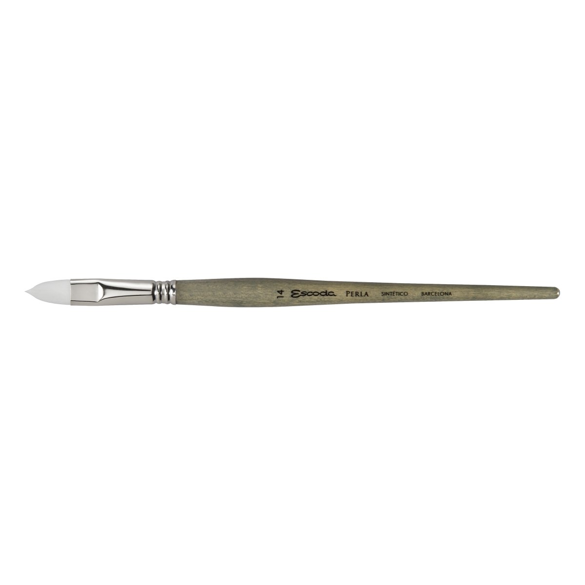 Escoda Perla Toray White Synthetic - Filbert 14 - The Merri Artist - merriartist.com