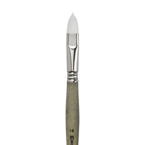 Escoda Perla Toray White Synthetic - Filbert 14 - The Merri Artist - merriartist.com
