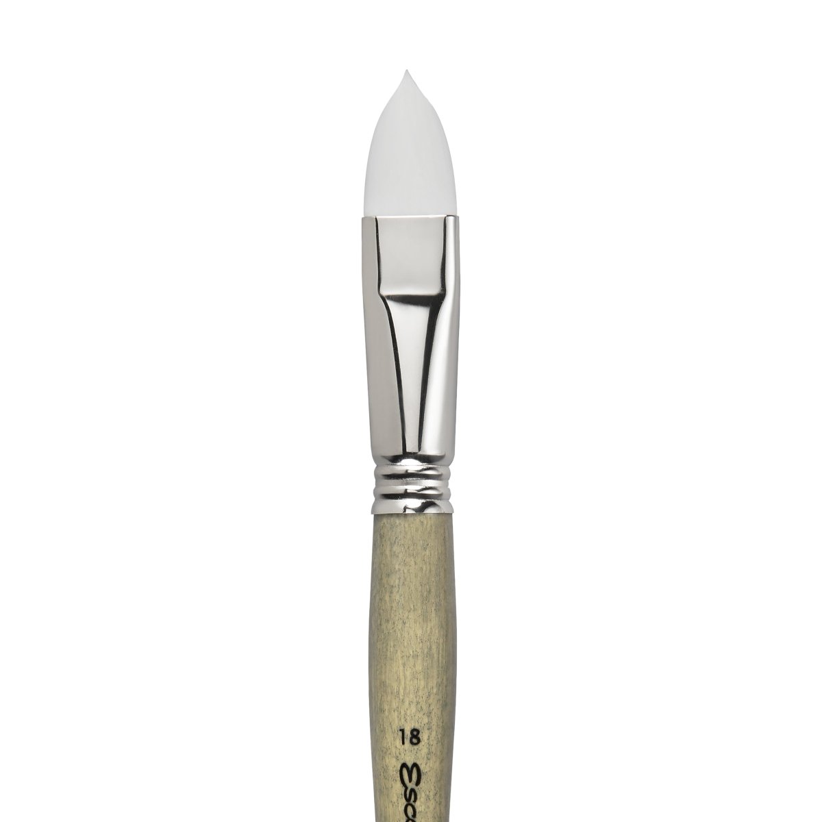 Escoda Perla Toray White Synthetic - Filbert 18 - The Merri Artist - merriartist.com