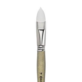Escoda Perla Toray White Synthetic - Filbert 18 - The Merri Artist - merriartist.com