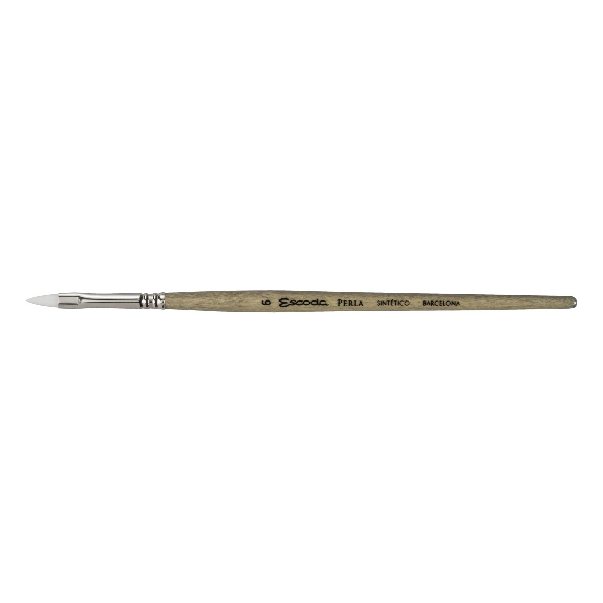 Escoda Perla Toray White Synthetic - Filbert 6 - The Merri Artist - merriartist.com