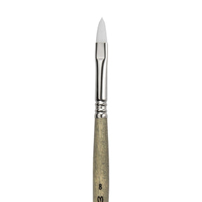 Escoda Perla Toray White Synthetic - Filbert 8 - The Merri Artist - merriartist.com