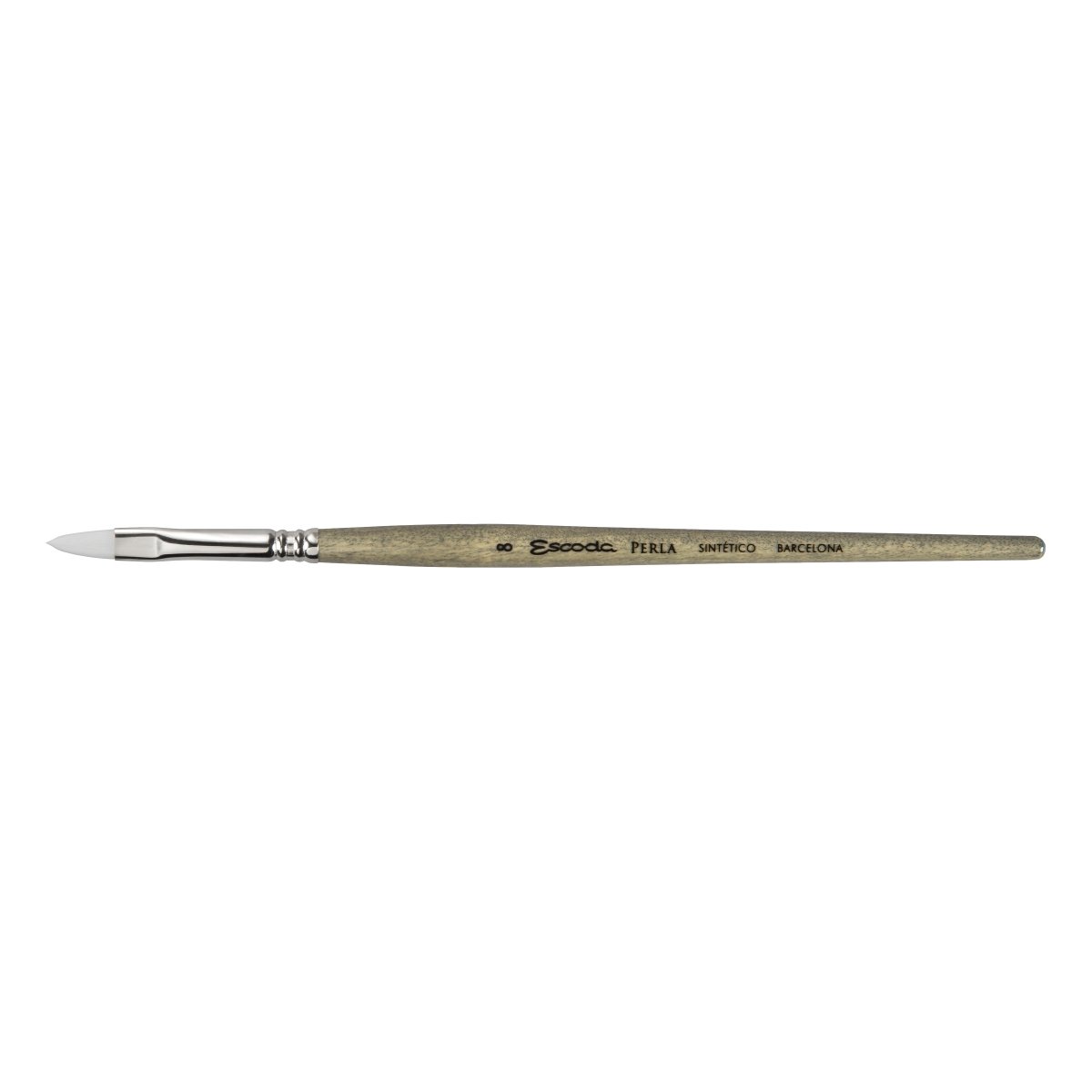Escoda Perla Toray White Synthetic - Filbert 8 - The Merri Artist - merriartist.com
