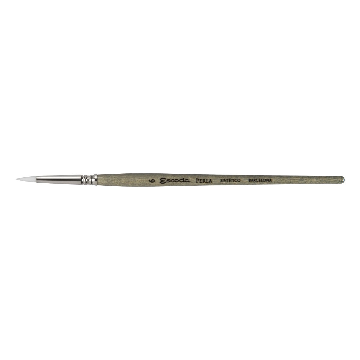 Escoda Perla Toray White Synthetic - Short Round 6 - The Merri Artist - merriartist.com