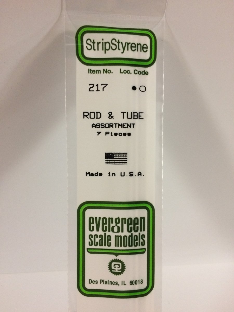 Evergreen Scale Models 217 - Rod & Tube Assortment (7) - The Merri Artist - merriartist.com