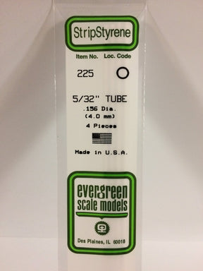 Evergreen Scale Models 225 - .156" (5/32") OD X 14" Tubing (4) - The Merri Artist - merriartist.com