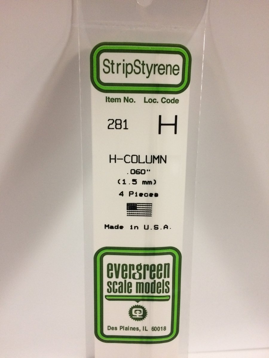 Evergreen Scale Models 281 - .060" (1.5 mm) X 14" H - Column (4) - The Merri Artist - merriartist.com