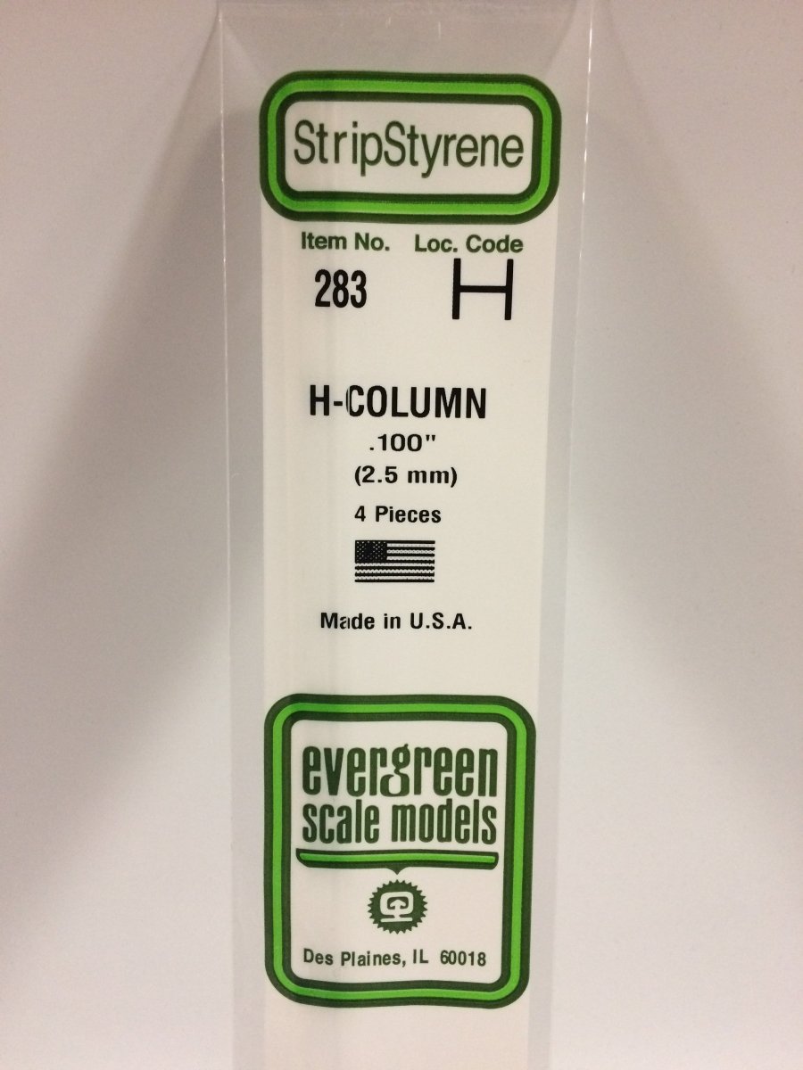 Evergreen Scale Models 283 - .100" (2.5 mm) X 14" H - Column (4) - The Merri Artist - merriartist.com