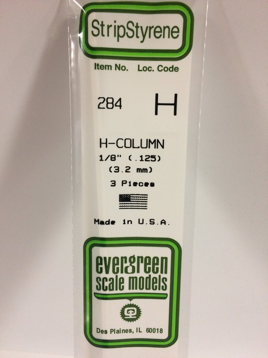 Evergreen Scale Models 284 - .125" (3.2 mm) X 14" H - Column (3) - The Merri Artist - merriartist.com