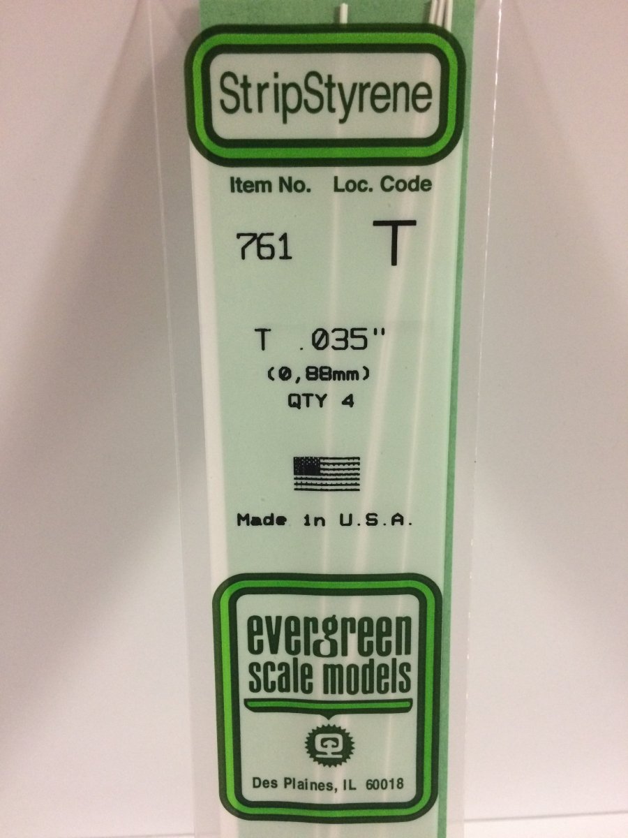 Evergreen Scale Models 761 - .035" T Shape (4) - The Merri Artist - merriartist.com