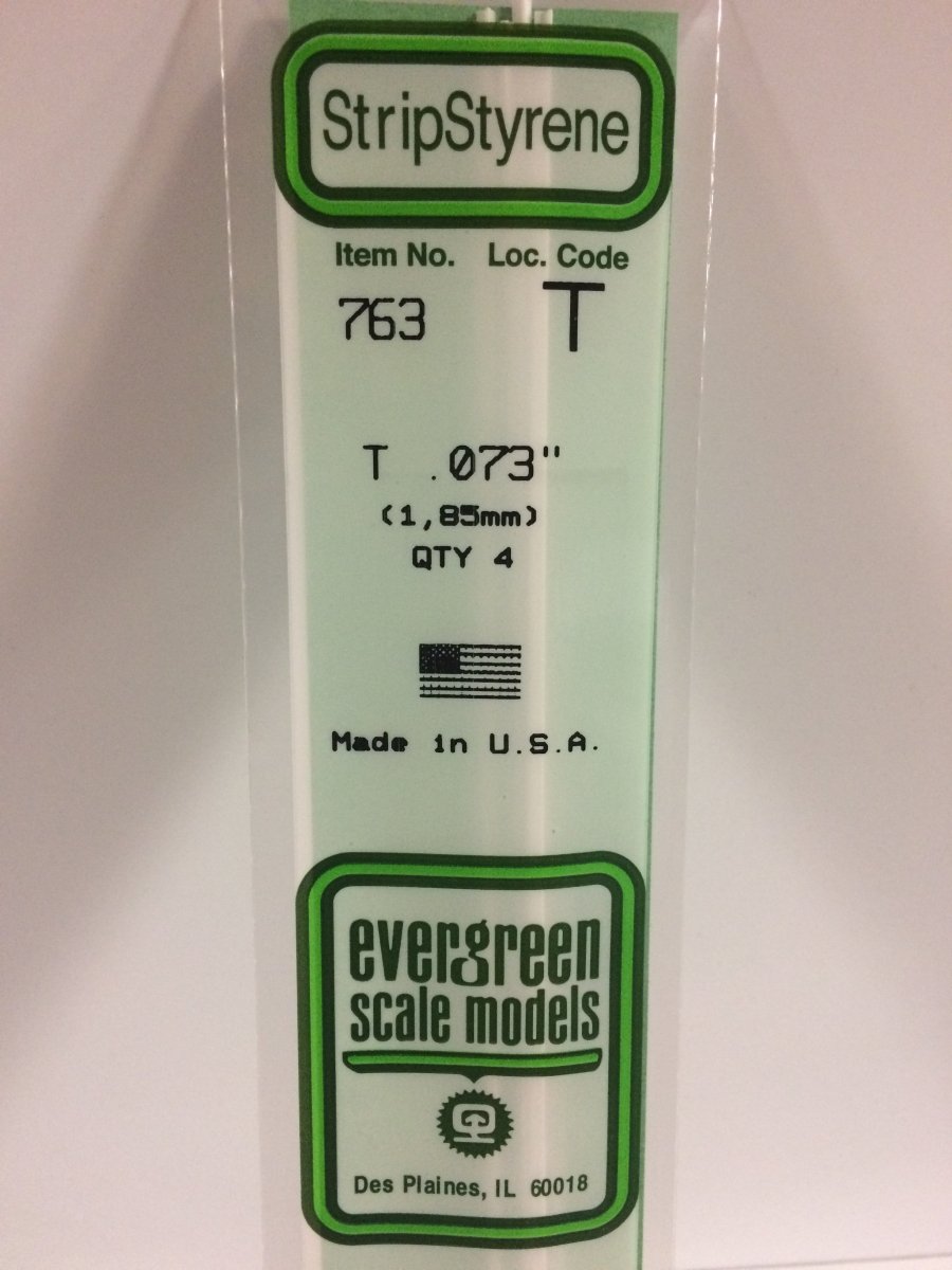 Evergreen Scale Models 763 - .073" x 14" T Shape (4) - The Merri Artist - merriartist.com