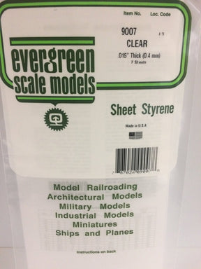 Evergreen Scale Models 9007 - 6 X 12" Clear .015" Thick (2) - The Merri Artist - merriartist.com