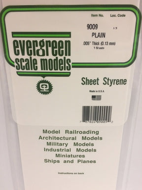 Evergreen Scale Models 9009 - .005" Thick Plain White 6" X 12" Sheet (3) - The Merri Artist - merriartist.com