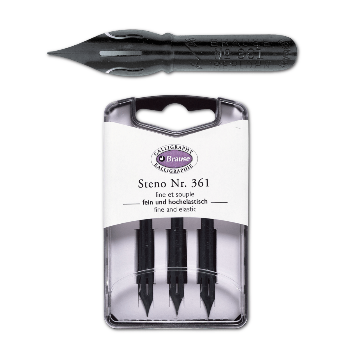 Exaclair - Brause Calligraphy Nib 361 Steno/Blue Pumpkin - Box of 3 - The Merri Artist - merriartist.com