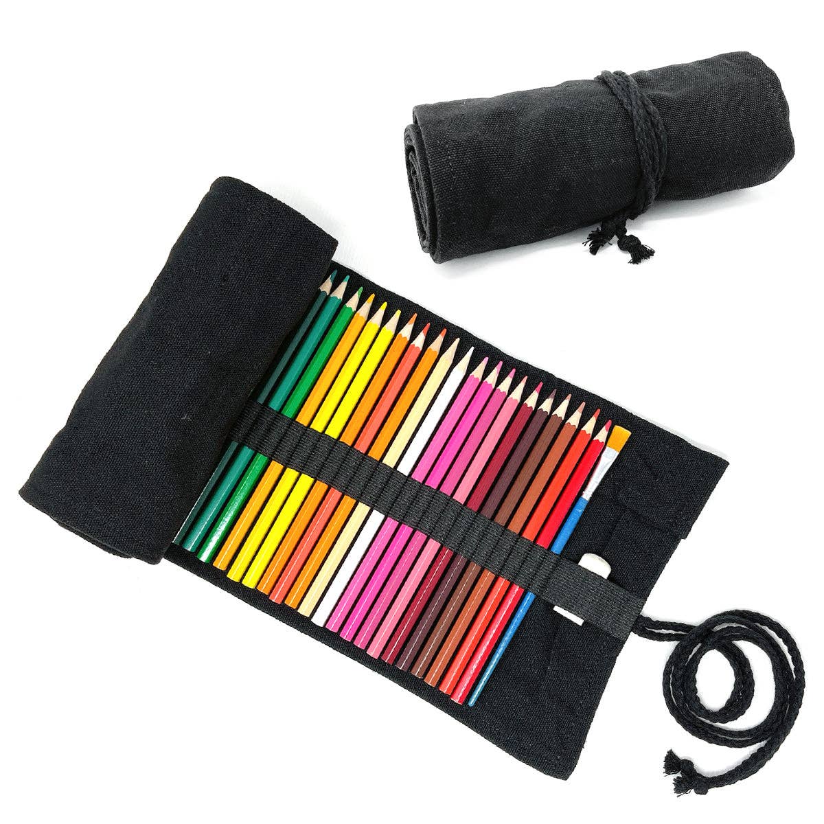 Pencil Wrap Pouch (72 slots) - Black