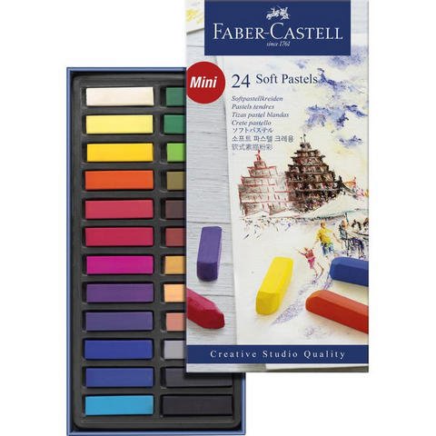 Faber - Castell Creative Studio Soft Pastels Set of 24 Half - Sticks - The Merri Artist - merriartist.com
