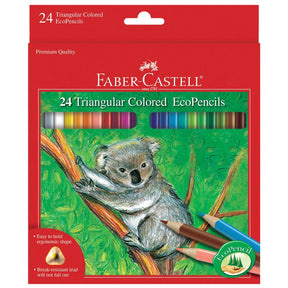 Faber - Castell / Creativity for Kids - 24 Triangular Colored Pencils EcoPencils - The Merri Artist - merriartist.com