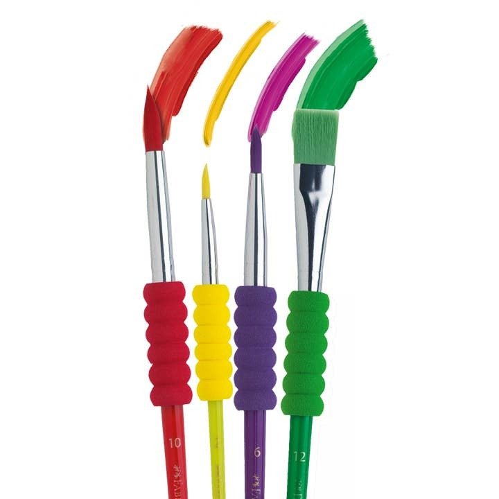 Faber - Castell Soft Touch Paintbrushes Assorted Sizes - Set of 4 - The Merri Artist - merriartist.com