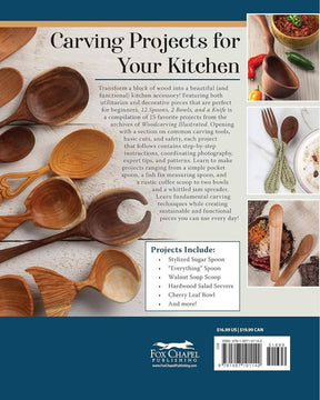 Fox Chapel Publishing - 12 Spoons 2 Bowls and a Knife - 15 Step - by - Step Projects - The Merri Artist - merriartist.com