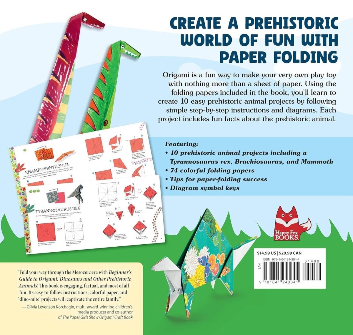 Fox Chapel Publishing - Beginner's Guide to Origami: Dinosaurs & Prehistoric Animals - The Merri Artist - merriartist.com