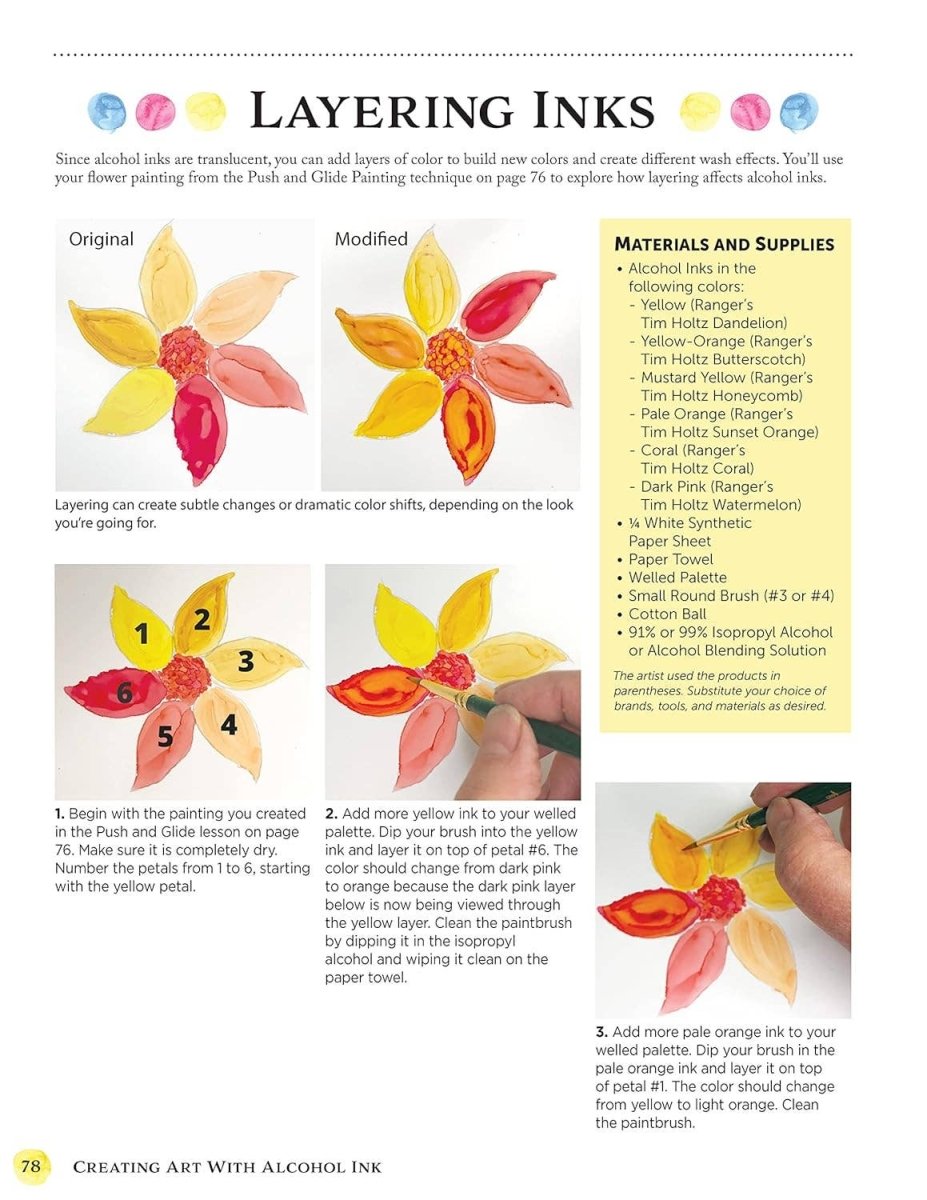 Fox Chapel Publishing - Creating Art with Alcohol Ink - Projects & Techniques - The Merri Artist - merriartist.com