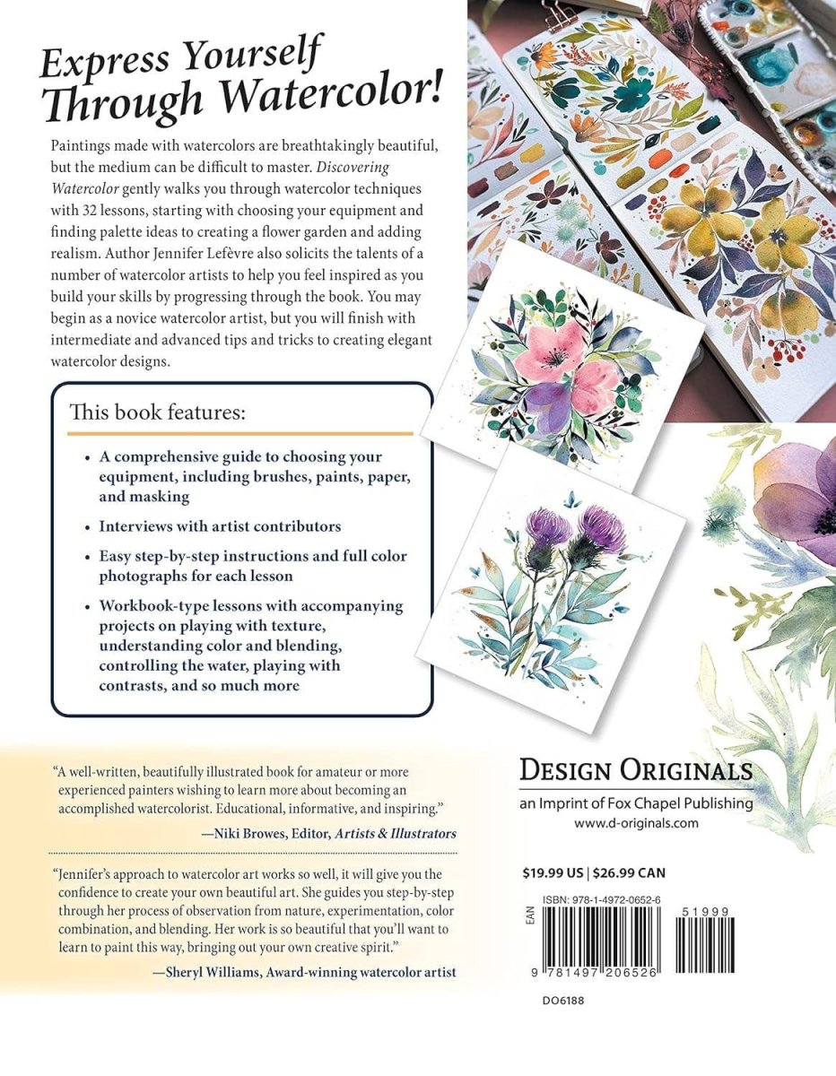 Fox Chapel Publishing - Discovering Watercolor - 32 Skill Building Projects - The Merri Artist - merriartist.com