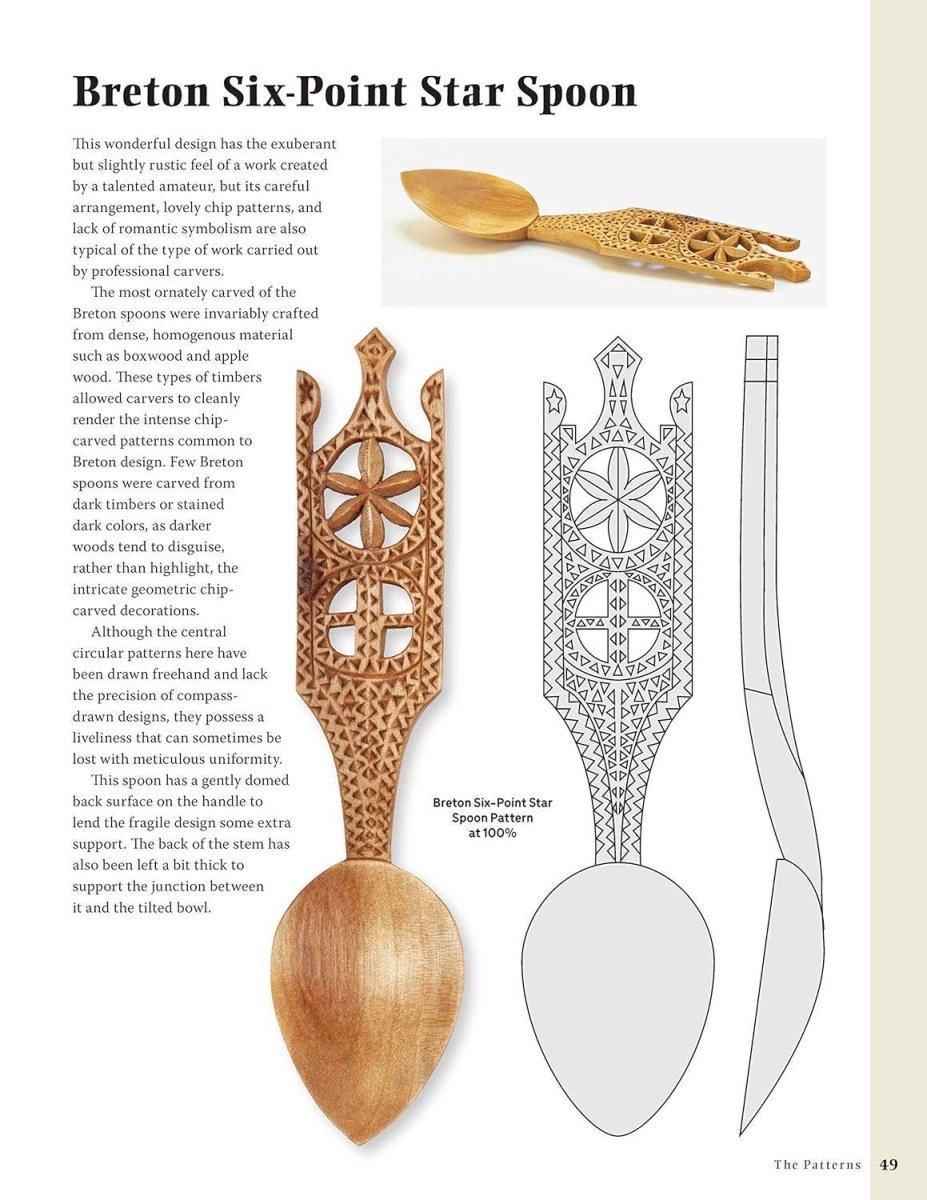 Fox Chapel Publishing - Great Book of Spoon Carving Patterns - Detailed Patterns - The Merri Artist - merriartist.com