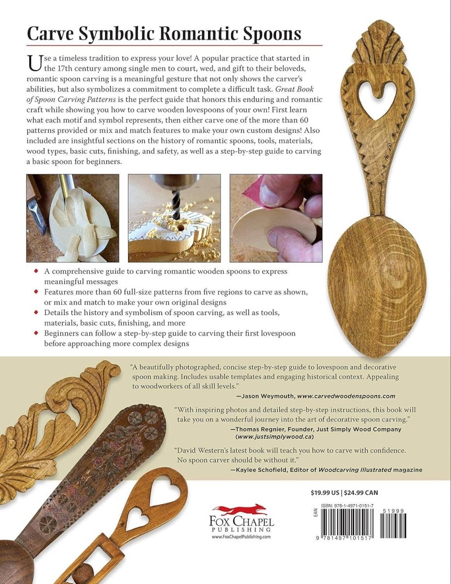 Fox Chapel Publishing - Great Book of Spoon Carving Patterns - Detailed Patterns - The Merri Artist - merriartist.com
