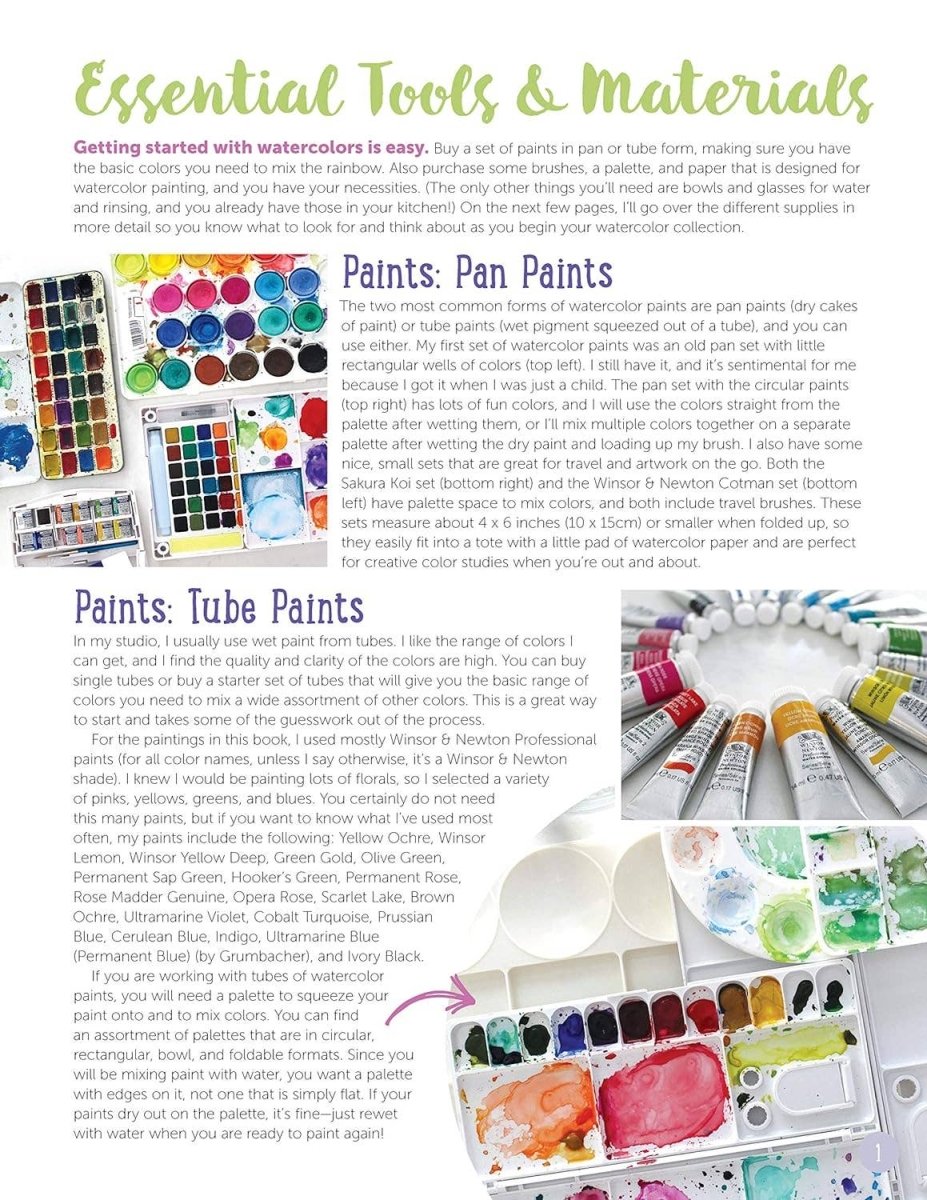 Fox Chapel Publishing - Just Add Watercolor Flowers - Easy Techniques for Beginners - The Merri Artist - merriartist.com