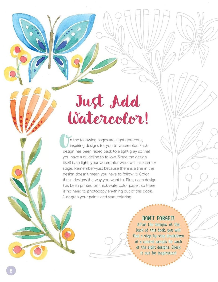 Fox Chapel Publishing - Just Add Watercolor Happy Thoughts - Easy Beginner Guide - The Merri Artist - merriartist.com