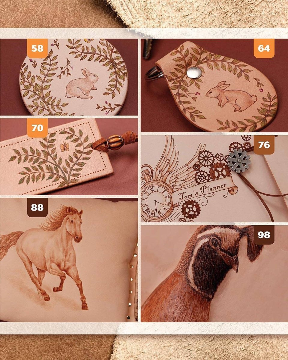 Fox Chapel Publishing - Leather Pyrography - A Beginner's Guide to Burning Designs - The Merri Artist - merriartist.com