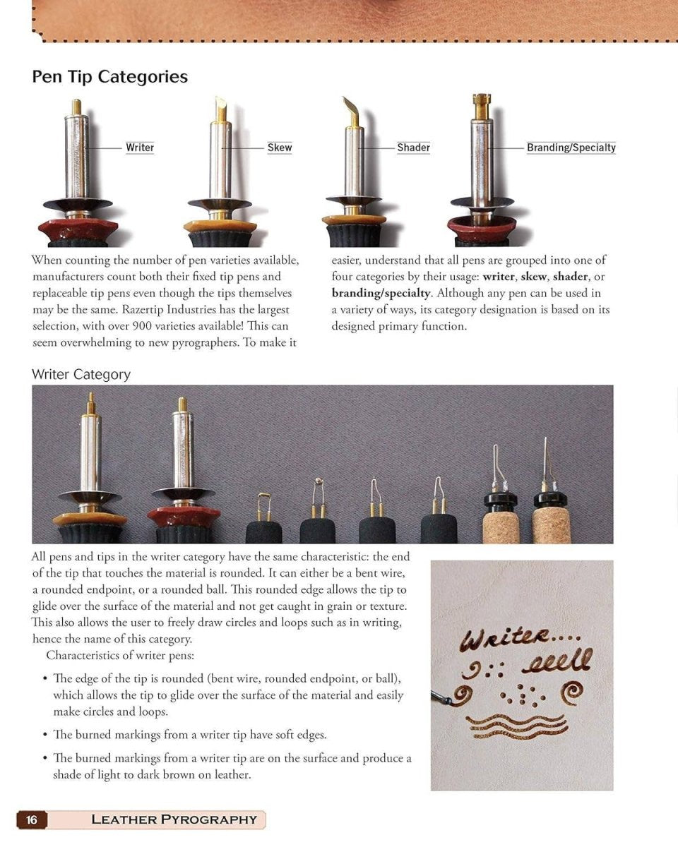 Fox Chapel Publishing - Leather Pyrography - A Beginner's Guide to Burning Designs - The Merri Artist - merriartist.com