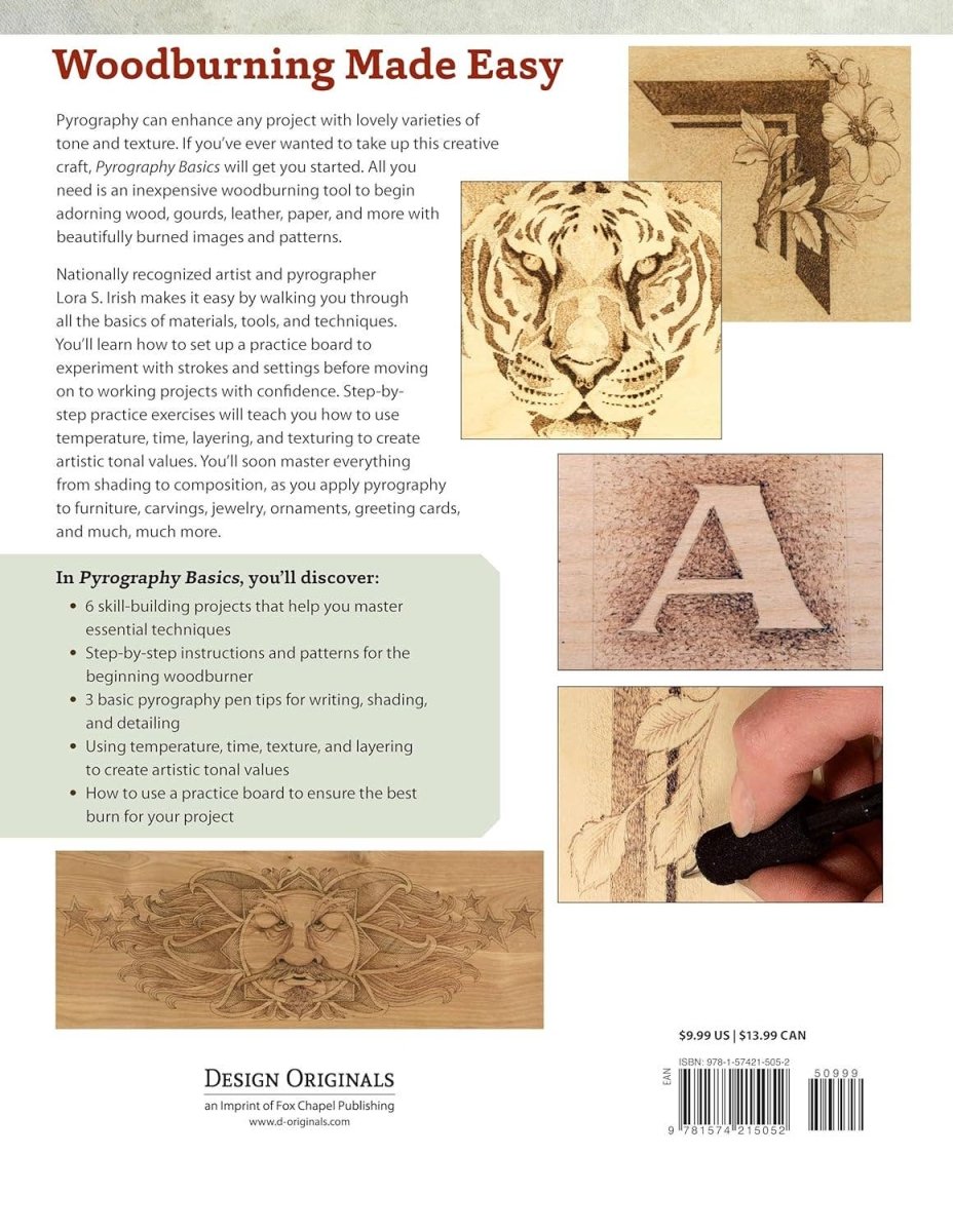 Fox Chapel Publishing - Pyrography Basics - Techniques & Exercises for Beginners - The Merri Artist - merriartist.com