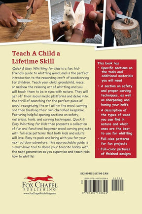 Fox Chapel Publishing - Quick & Easy Whittling for Kids - 18 Projects to Make - The Merri Artist - merriartist.com