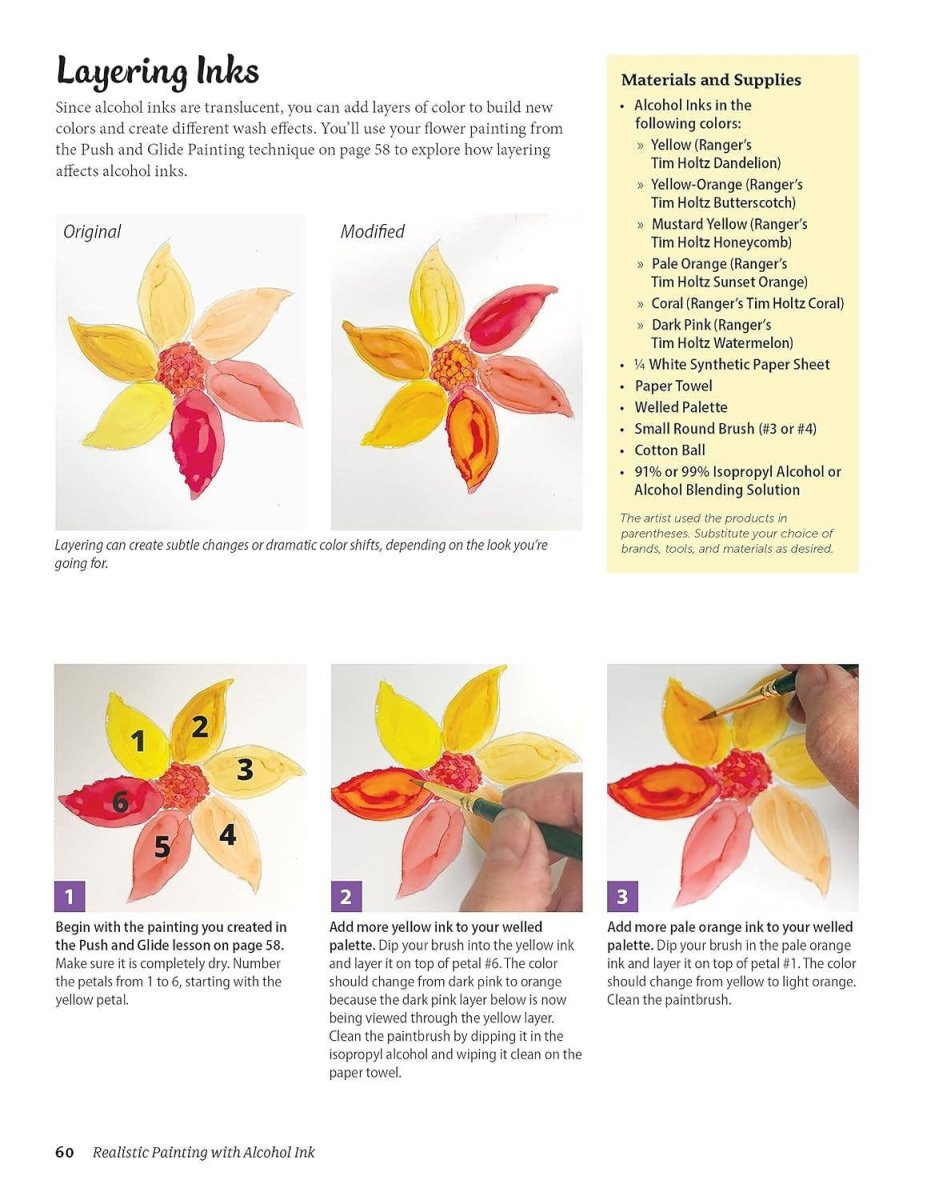 Fox Chapel Publishing - Realistic Painting with Alcohol Ink - Intermediate & Advanced - The Merri Artist - merriartist.com