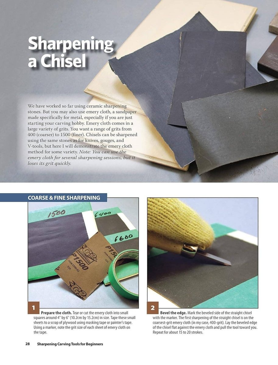 Fox Chapel Publishing - Sharpening Carving Tools for Beginners - Care Guide - The Merri Artist - merriartist.com