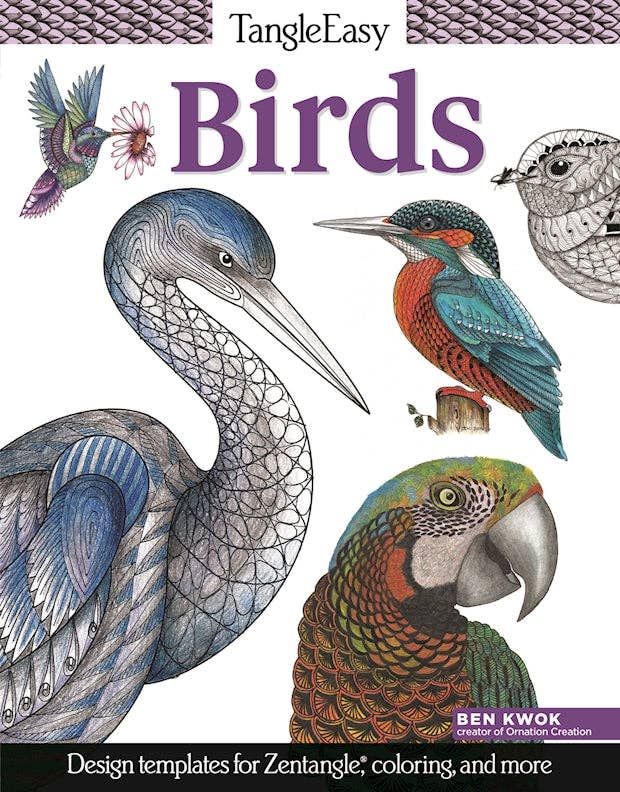 Fox Chapel Publishing - TangleEasy Birds - The Merri Artist - merriartist.com