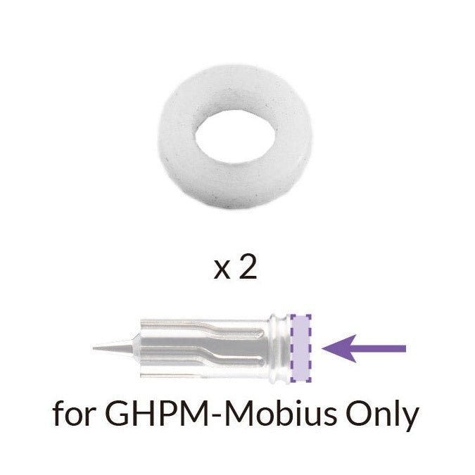 Gaahleri Airbrush Replacement Part - White PTFE O - Rings For GHPM Mobius (2 pack) - The Merri Artist - merriartist.com