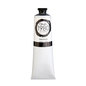 Gamblin 1980 Oil Color - 150ml - Ivory Black - The Merri Artist - merriartist.com
