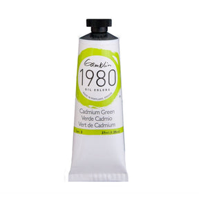 Gamblin 1980 Oil Color - 37ml - Cadmium Green - The Merri Artist - merriartist.com