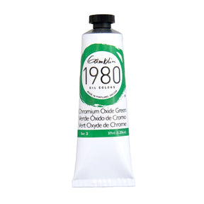 Gamblin 1980 Oil Color - 37ml - Chromium Oxide Green - The Merri Artist - merriartist.com