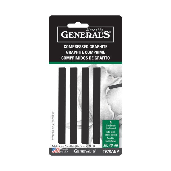 General Graphite Art Sticks - 4 assorted - The Merri Artist - merriartist.com