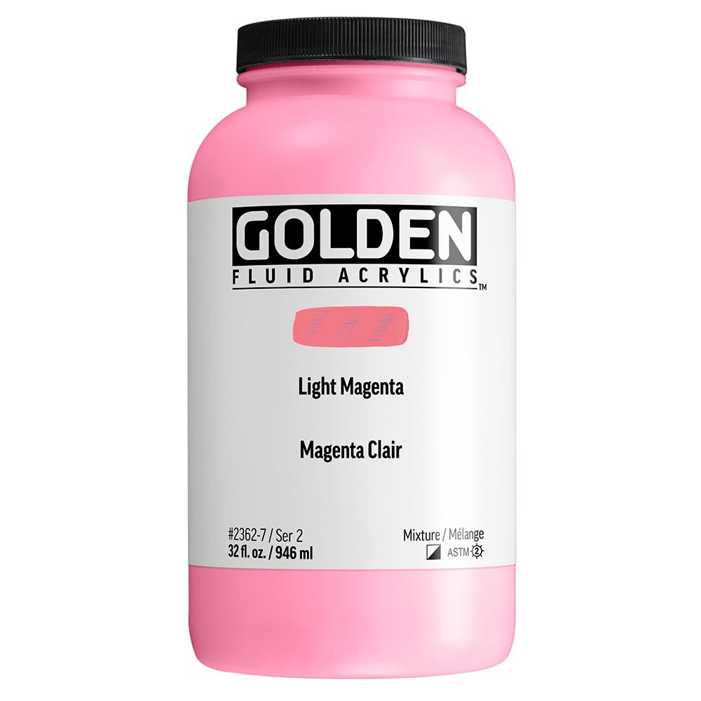 Golden Fluid Acrylic Light Magenta 32 fl. oz. / 946 ml - The Merri Artist - merriartist.com